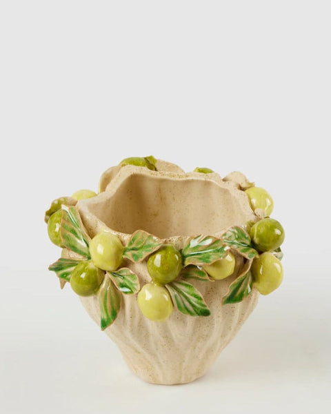 Vase en céramique avec CITRONS