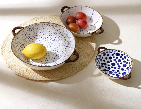 Plat en porcelaine ANAFI petit POMAX COIN DU MEUBLE PARIS