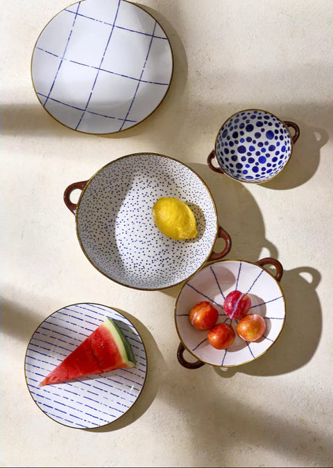 Plat en porcelaine ANAFI moyen POMAX COIN DU MEUBLE PARIS