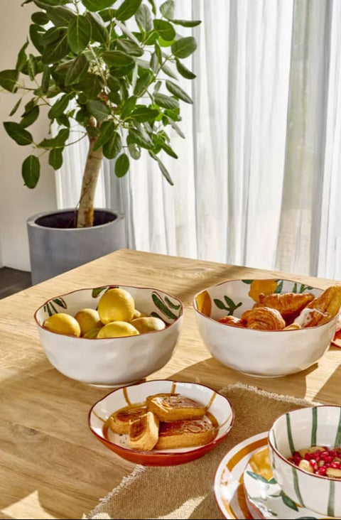 Bol en porcelaine CITRONS MYKONOS Ø24cm Pomax Coin du Meuble Paris