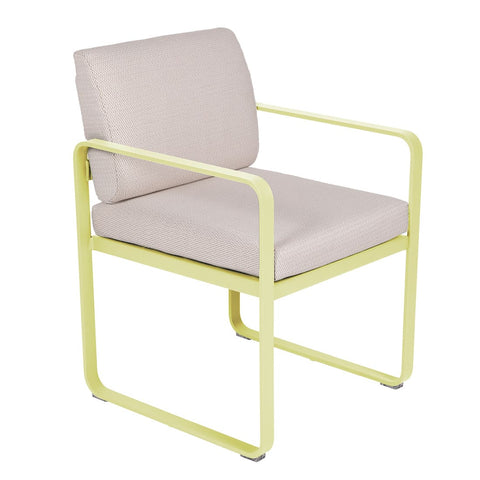 Silla con reposabrazos BELLEVIE de la marca Fermob con cojin PEARL. comprar en rincon del mueble online. RDM online