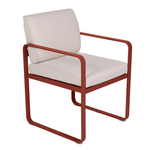 Silla con reposabrazos BELLEVIE de la marca Fermob con cojin PEARL. comprar en rincon del mueble online. RDM online