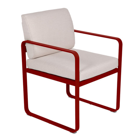 Silla con reposabrazos BELLEVIE de la marca Fermob con cojin PEARL. comprar en rincon del mueble online. RDM online