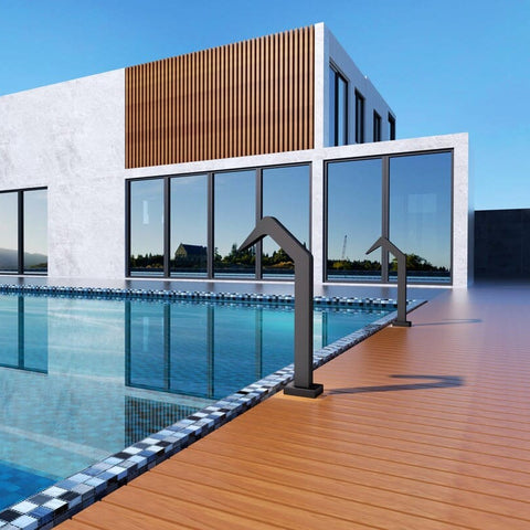 Cascade pour piscine avec pulvérisation NIAGARA 6cm noir mat POOLIMEX COINN DU MEUBLE PARIS