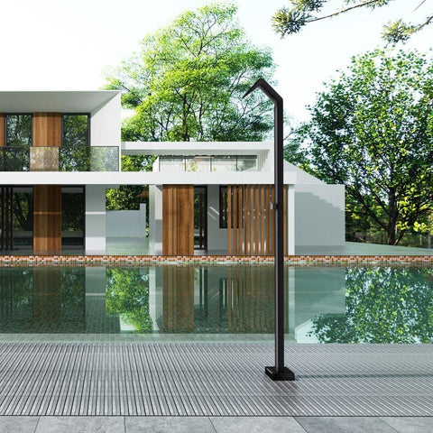 Douche de piscine NIAGARA noir mat POOLLIMEX COIN DU MEUBLE PARIS