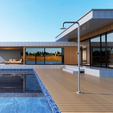 Douche de piscine OREGON acier POOLIMEX COIN DU MEUBLE PARIS