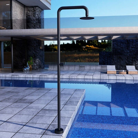 Douche de piscine OREGON noir mat POOLIMEX COIN DU MEUBLE PARIS
