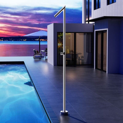 Douche de piscine OKLAHOMA acier POOLIMEX COIN DU MEUBLE PARIS