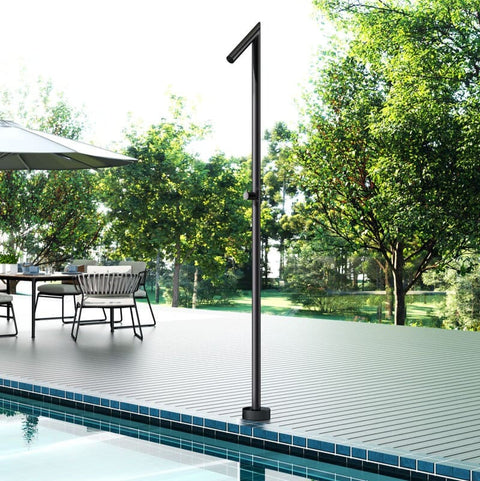 Douche de piscine OKLAHOMA noir mat POOLIMEX COIN DU MEUBLE PARIS