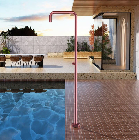 Douche de piscine UTAH rose corail POOLIMEX COIN DU MEUBLE PARIS