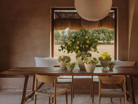 Vase en céramique avec CITRONS