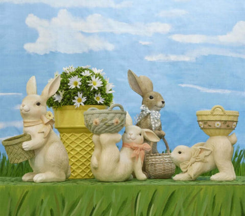 Figure LAPIN avec panier bleu MIMI CDM Paris